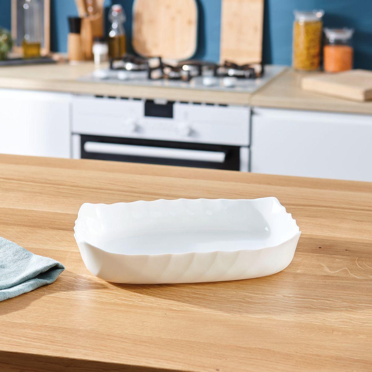 Plat de cuisson blanc 29 x 23 cm Smart Cuisine Trianon - Luminarc