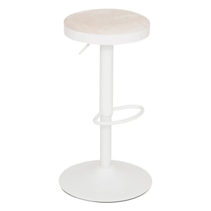 Lot de 2 tabourets de bar Ilsa ivoire