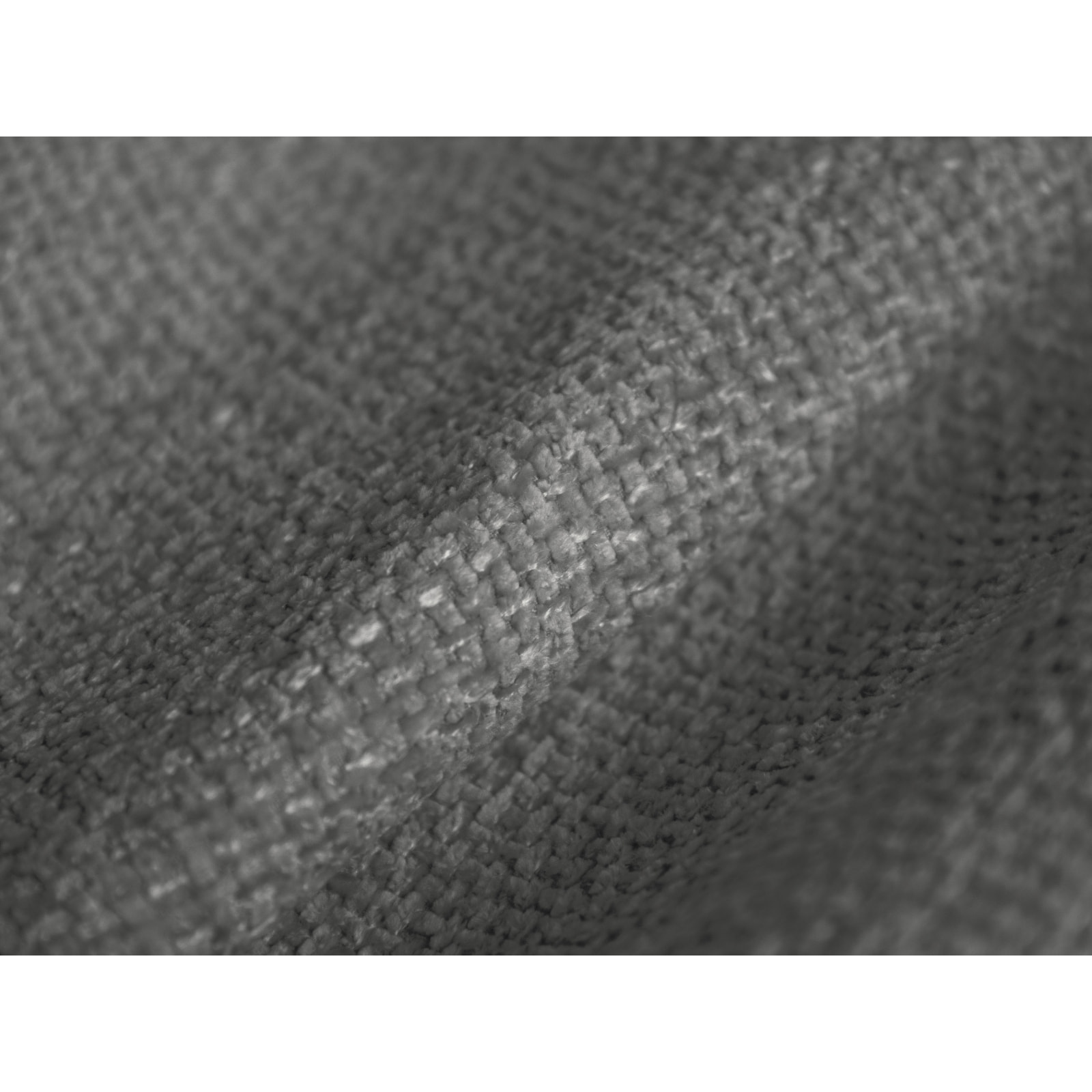 Canapé d'angle gauche panoramique modulable "Lionel" 8 places en tissu chenille gris foncé mélange