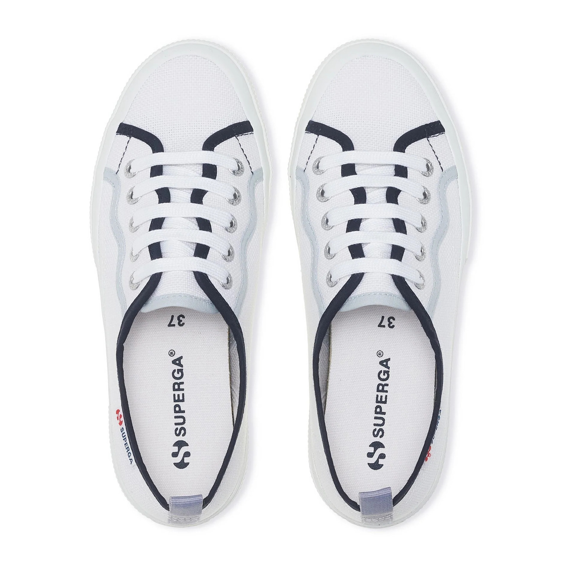 Le Superga Donna Grigio 2750 CURLY BINDINGS.