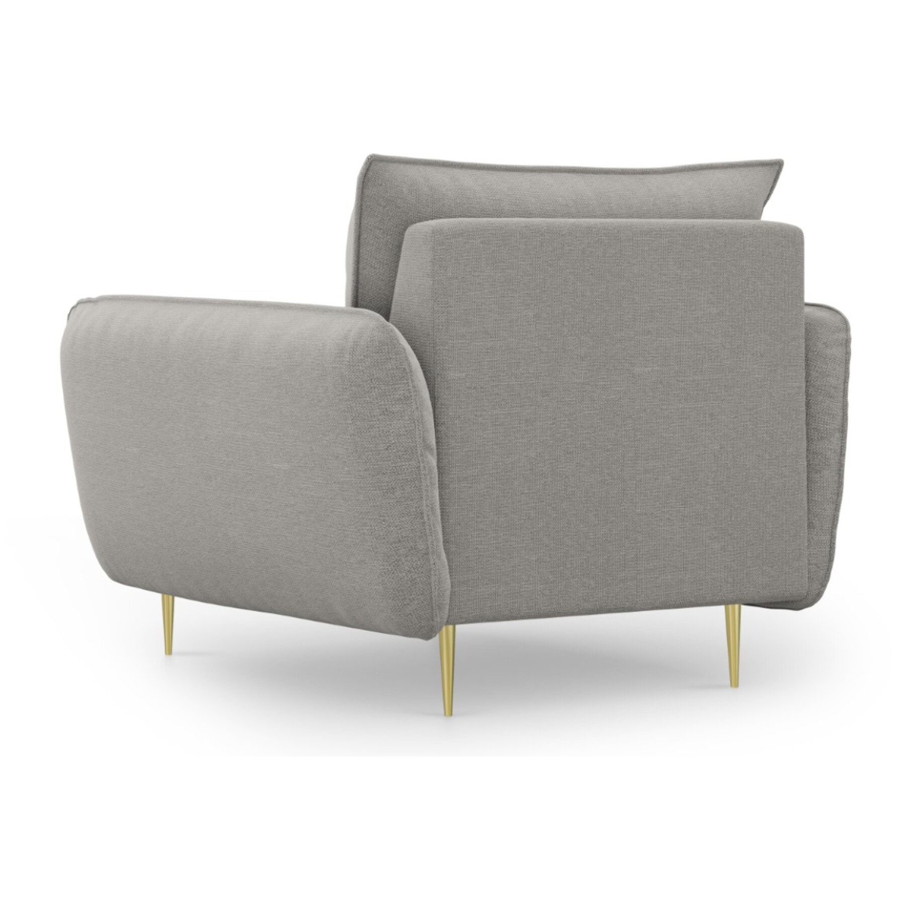 Fauteuil "Vienna" en tissu structurel gris clair