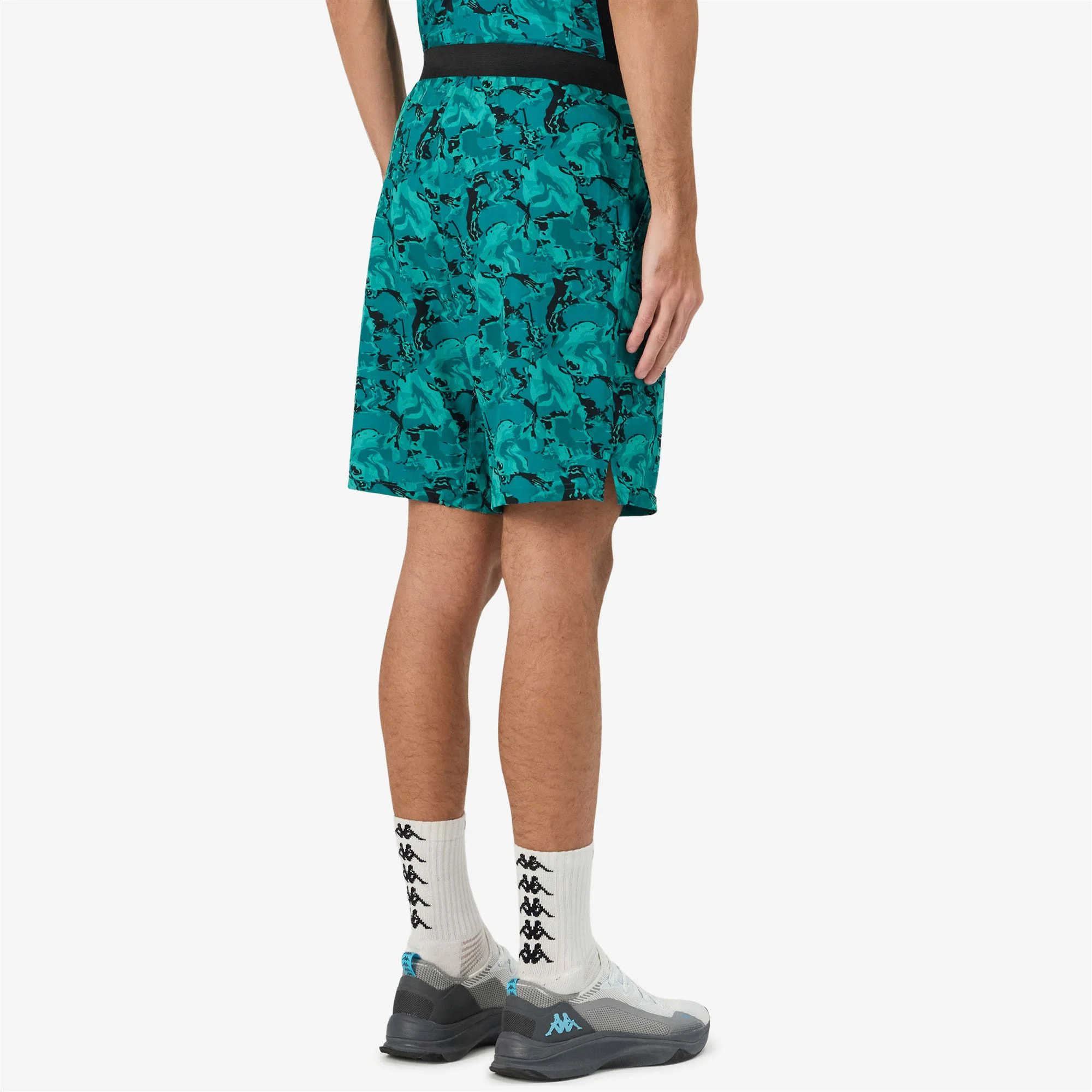 Pantaloni Corti Kappa Uomo Kombat Wkt Geclito Blu