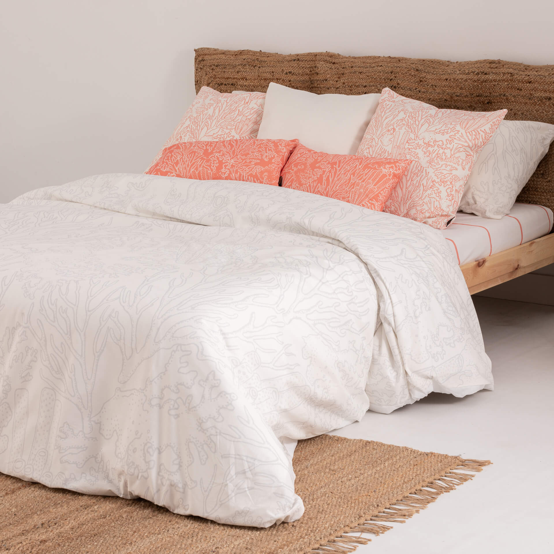 Housse de couette en 100% coton 157 fils Begur Gris