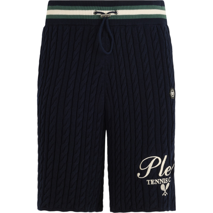 PHILIPP PLEIN Knitted Drawstring Shorts Plein Tennis