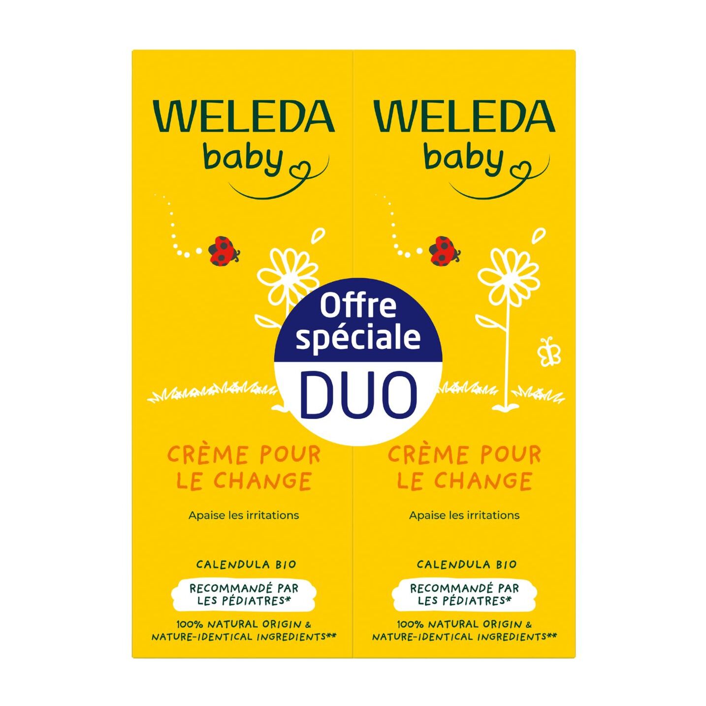 WELEDA - Duo Crème pour le Change Calendula - 2x75 ml