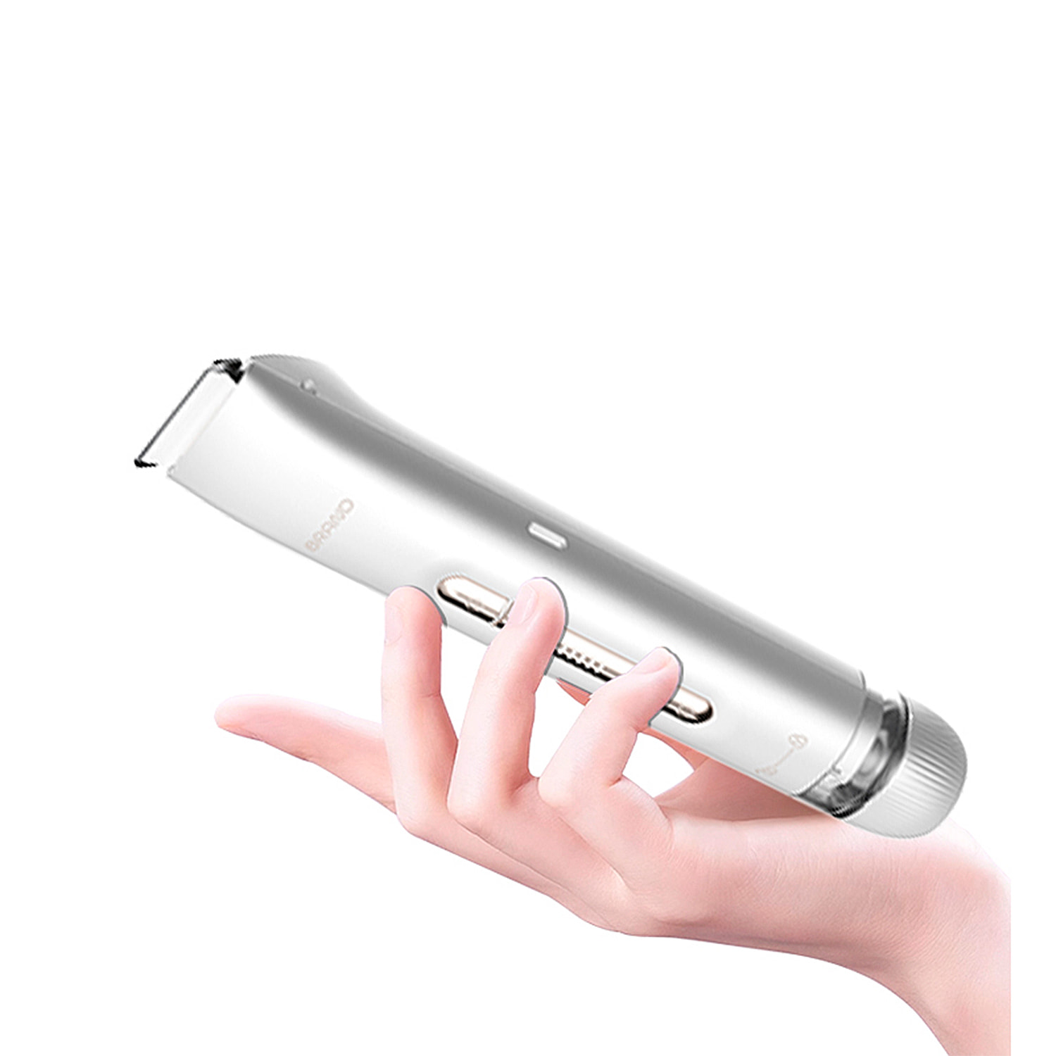 Depilatore 2 in 1 con una testa a ogni estremità.