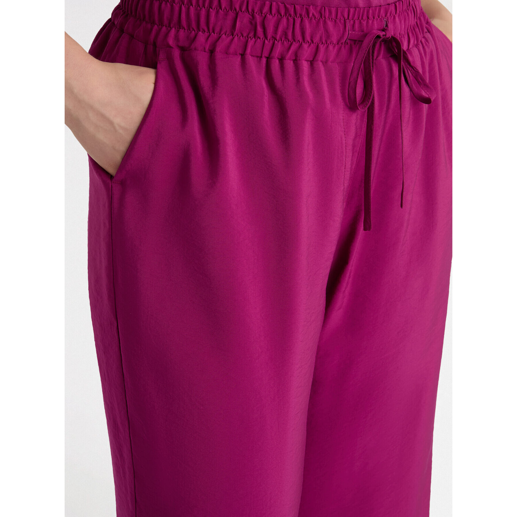 Fiorella Rubino - Pantalón raso mate - Fuchsia