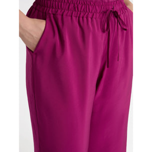 Fiorella Rubino - Pantalón raso mate - Fuchsia