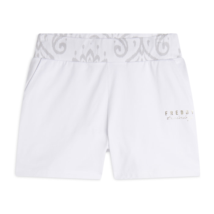 Short sportivi con fascia in vita floreale