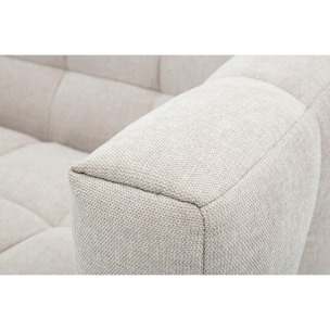 Canapé design 2 places en tissu effet velours texturé beige CORTO