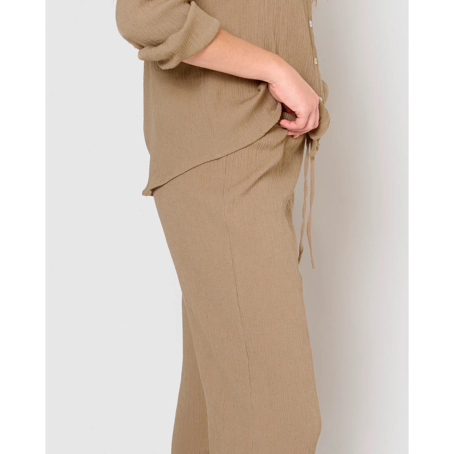Pantalón algodón lino cuerda