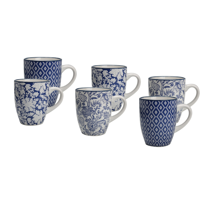Lot de 6 mugs, MAJORELLE