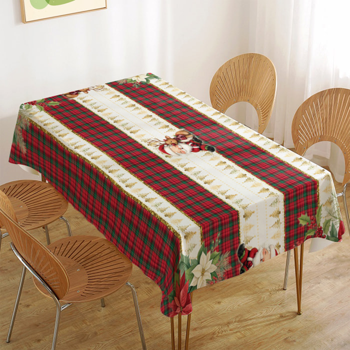 CASSESE HOME Tovaglia No Stiro Breccia Natale In Poliestere Made In Italy_Dec.P