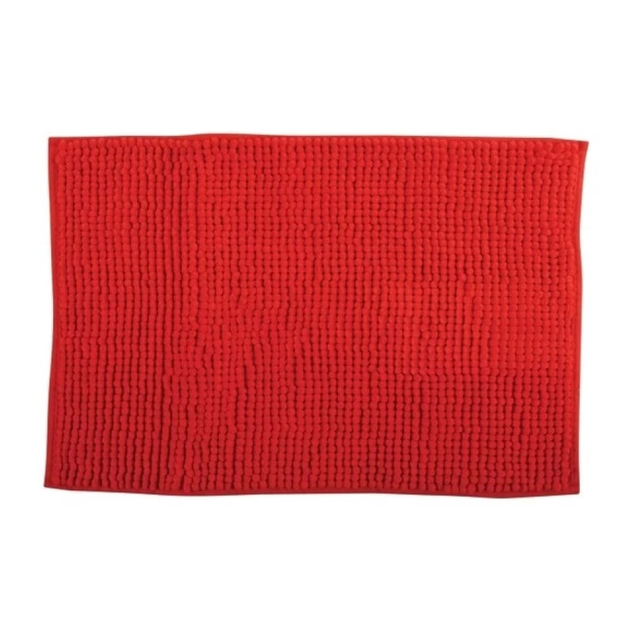 Tapis de bain Microfibre CHENILLE Rouge MSV