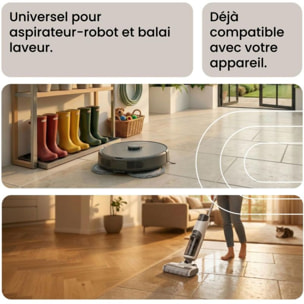 Détergent ESSENTIELB Liquide Nettoyant Sol Universel 1L pour Aspirateur Robot Laveur et Balai Laveur, Anti-Traces