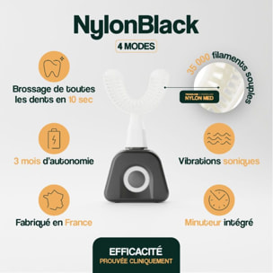 Brosse à dents électrique YBRUSH NylonBlack Premium