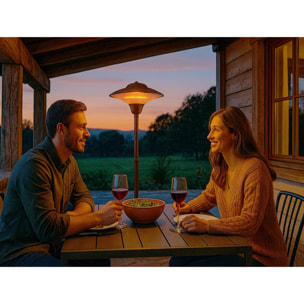 Estufa de exterior con pie tipo farola HEATY LAMPY PURLINE