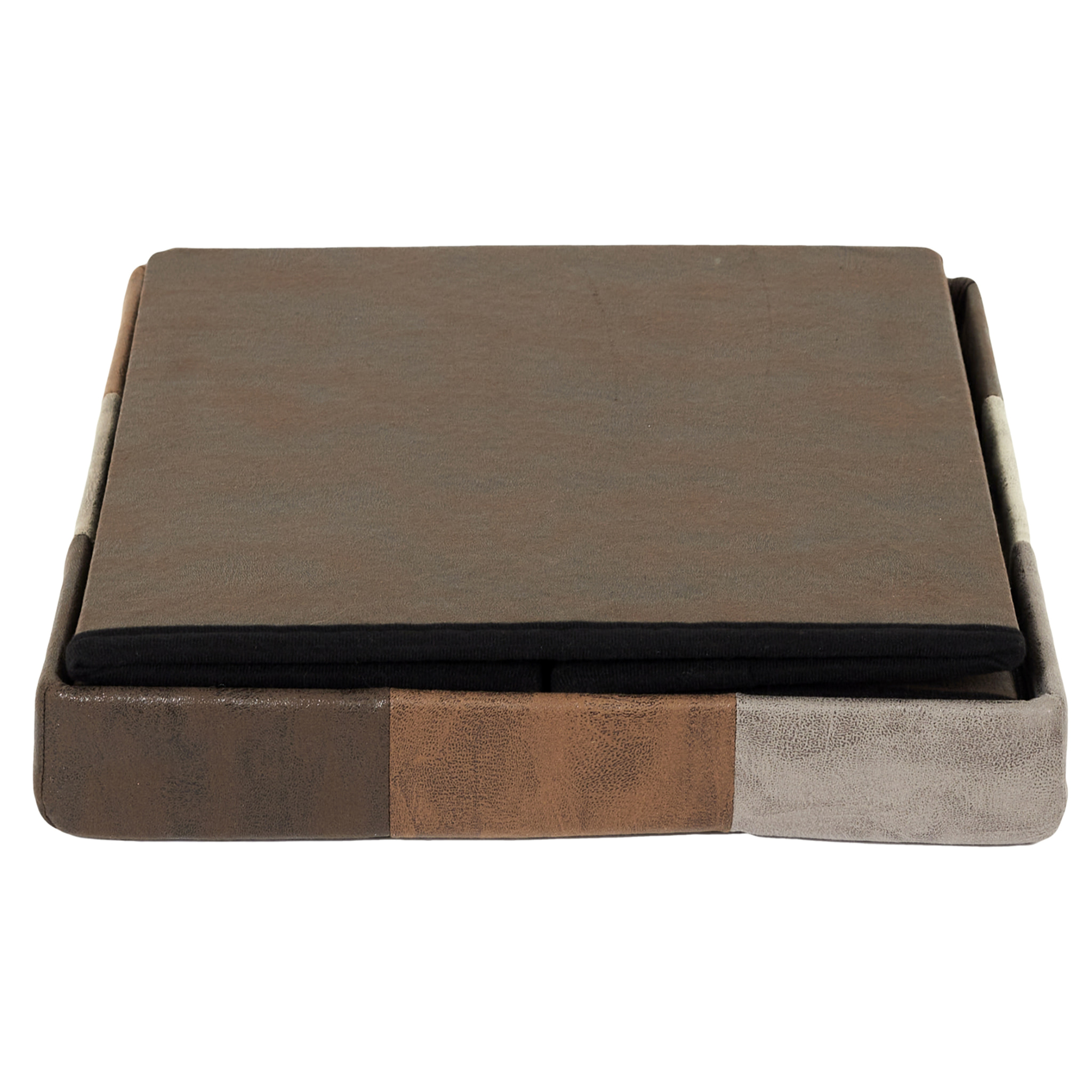 Coffre Pouf Pliable Patchwork Pu M4