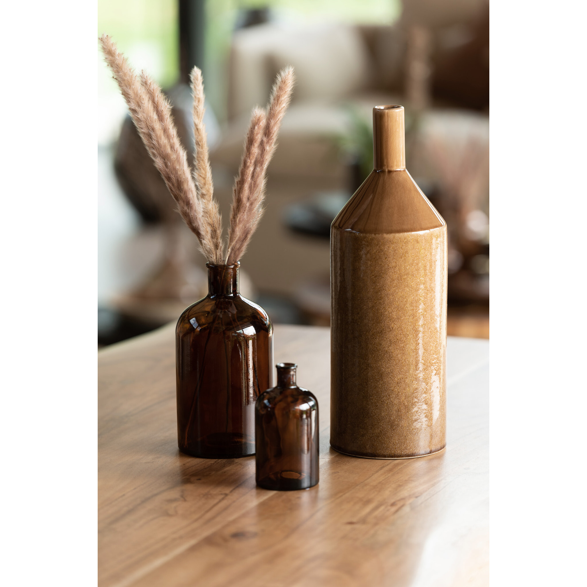 J-Line vase Haut - céramique - marron - large - 48 cm de hauteur