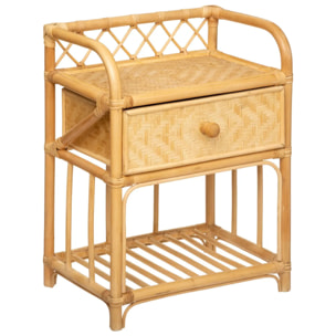 Table de chevet "Aoni" rotin H60cm