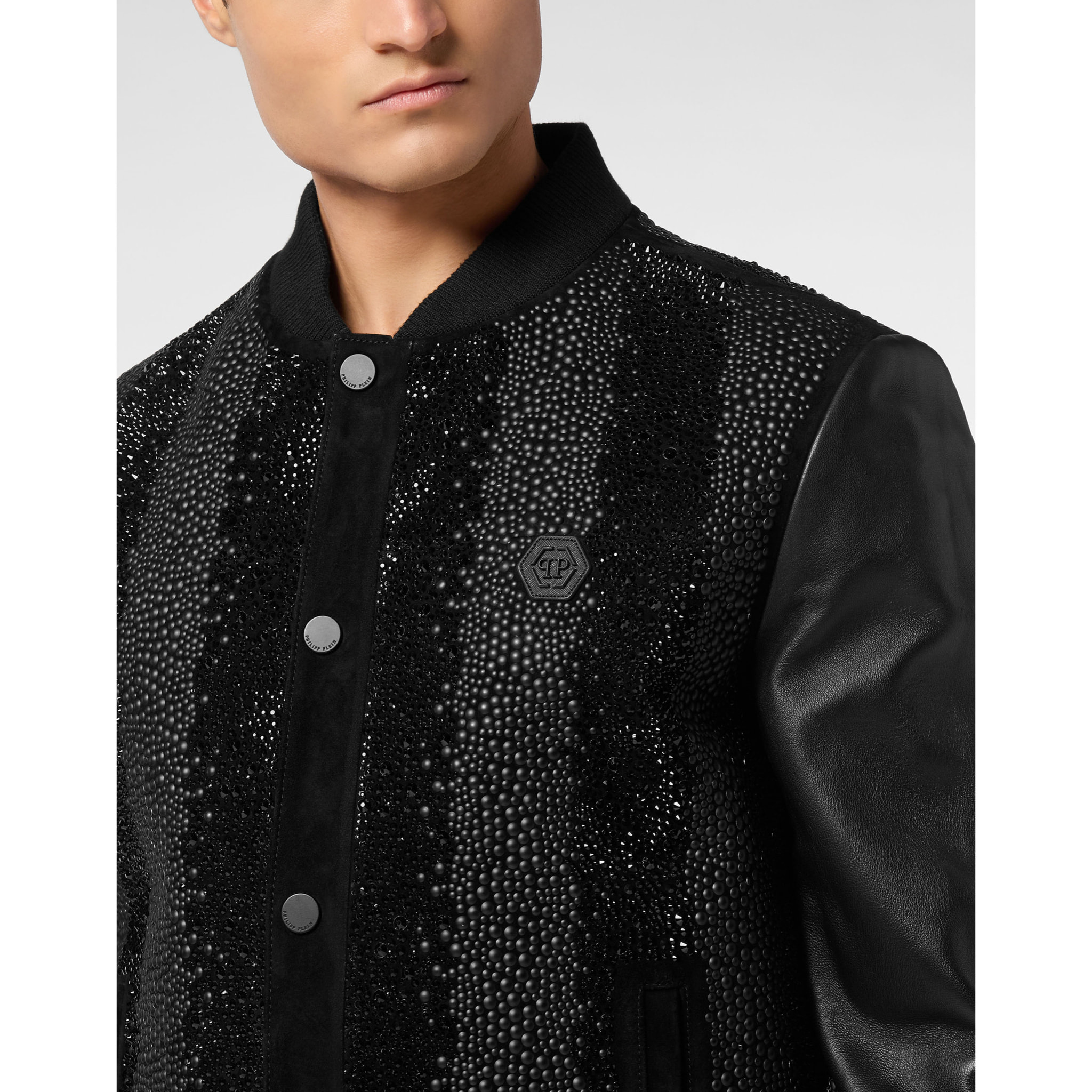 PHILIPP PLEIN Bomber de cuero