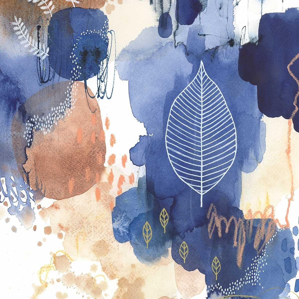 Tableau fleurs bonheur bleu Toile imprimée