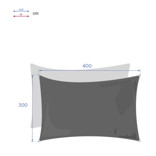Voile d ombrage rectangulaire "Anori" 4x3m en polyester