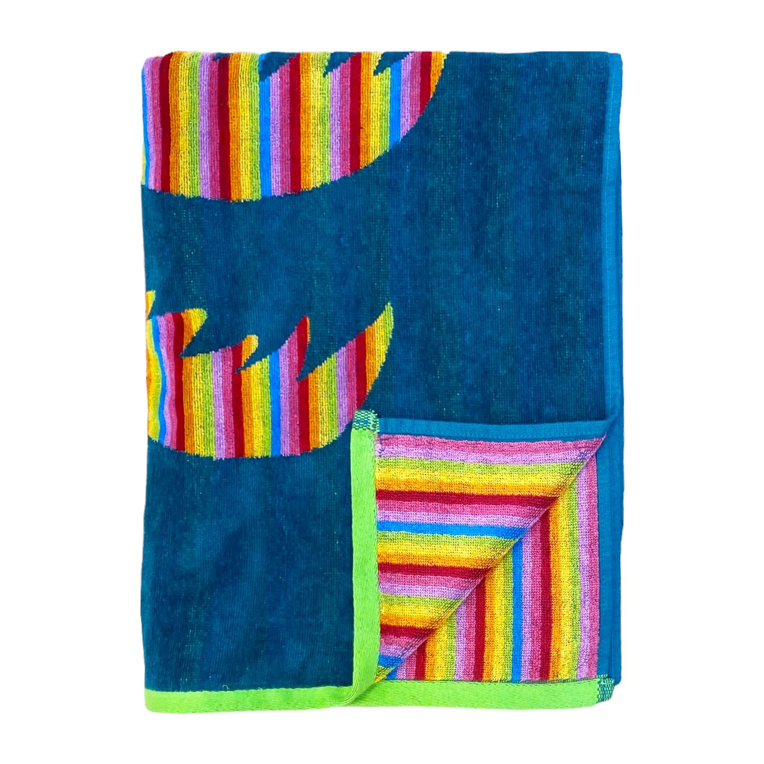 Serviette de plage éponge velours Jacquard Palmtak 90x160