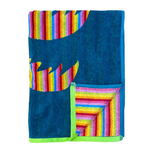 Serviette de plage éponge velours Jacquard Palmtak 90x160