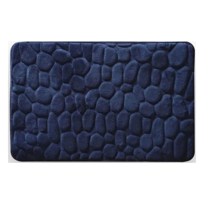 Tapis de bain Microfibre PEBBLE Bleu Marine MSV