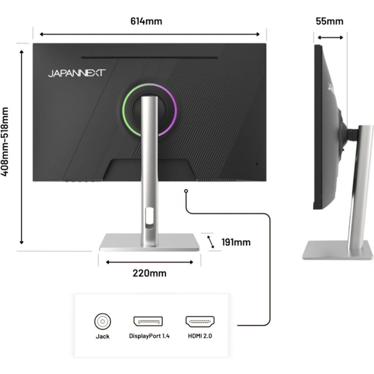 Ecran PC Gamer JAPANNEXT JN-IPS27G300Q-H 27" WQHD 300Hz IPS HDR10 AMD FreeSync