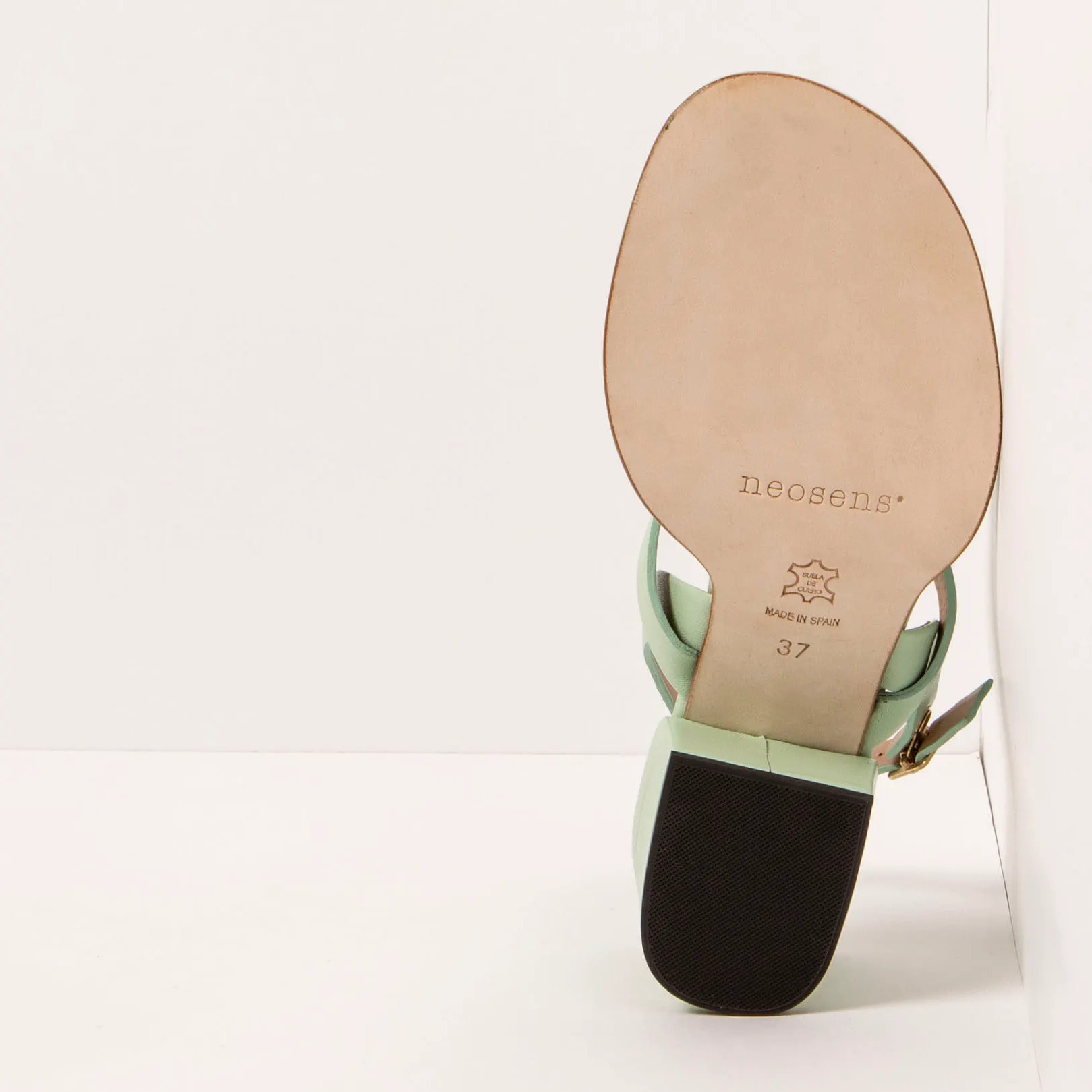 Sandalias con tacón S3173 NAPPA PASTEL GREEN/ FABER color Pastel green