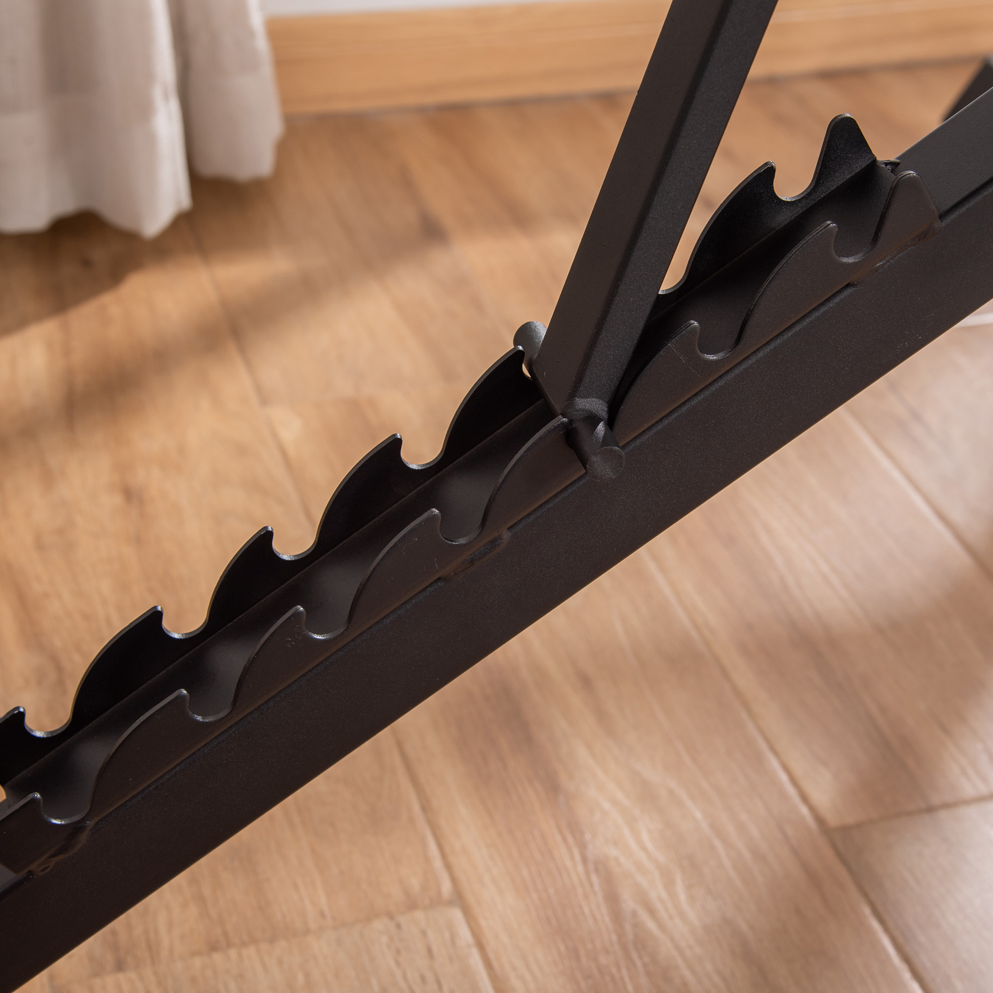 Banco de Pesas Plegable 2 en 1 Banco de Musculación de Acero con Altura Ajustable Respaldo Inclinable en 7 Posiciones para Entrenamiento en Hogar Gimnasio Carga 300 kg 116x43x56-116 cm Negro