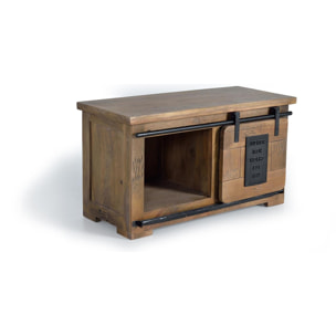 Mueble tv / consola - madera de mango y metal - 50x90x40cm