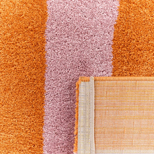 Tapis intérieur rayures orange et rose PABLO