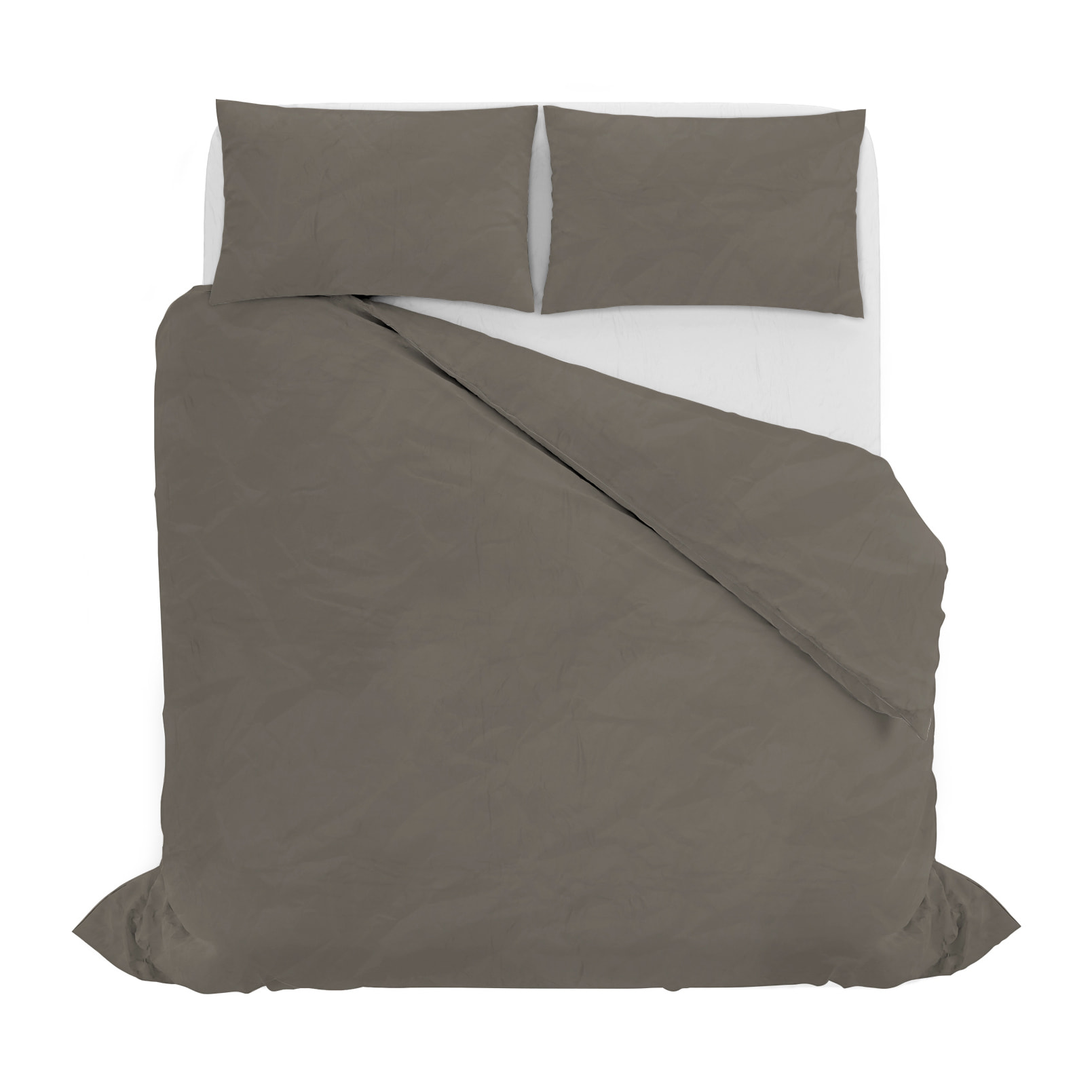 PARURE COPRIPIUMINO WATER WASHED, 100% Microfibra, No Stiro - NOCCIOLA