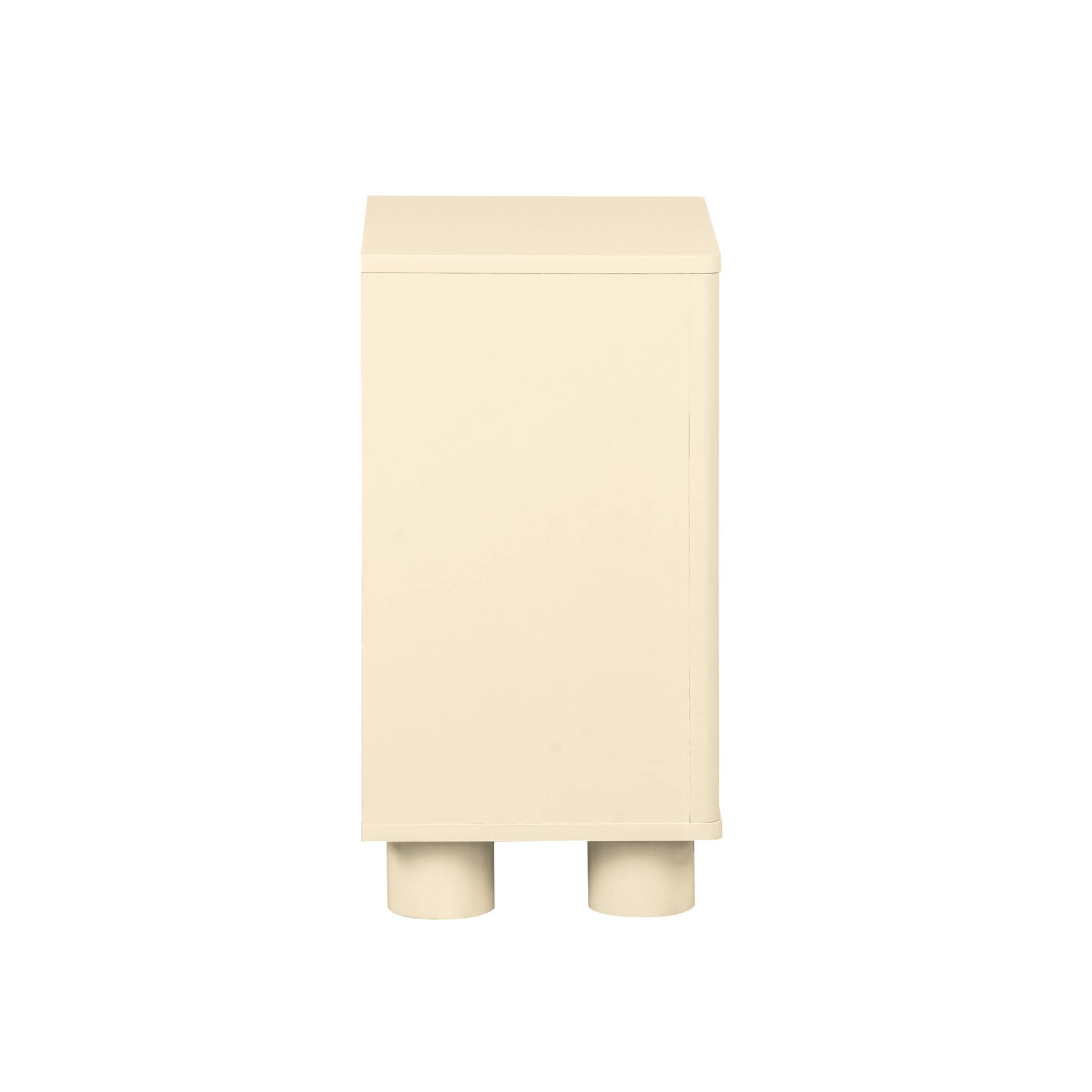 Table de chevet décor bois 1 porte réversible PONDI