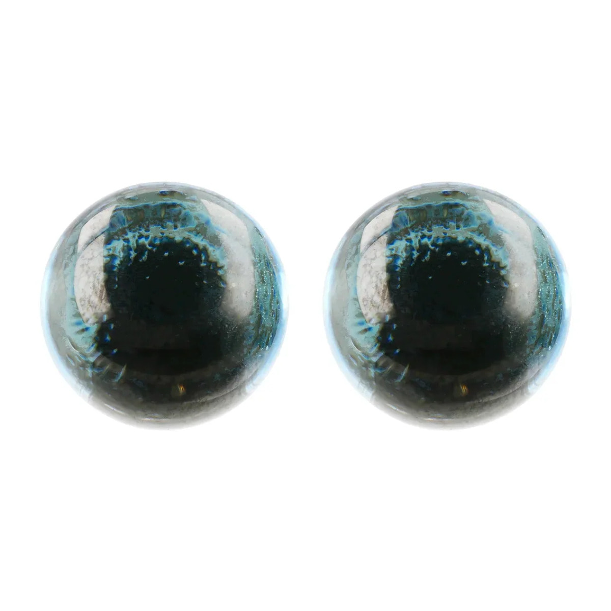 Orecchini a Lobo con Sfere in Pietra Naturale Morganite Marrone