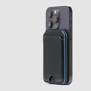 Piquadro Portefeuille MagSafe en cuir avec traqueur rechargeable