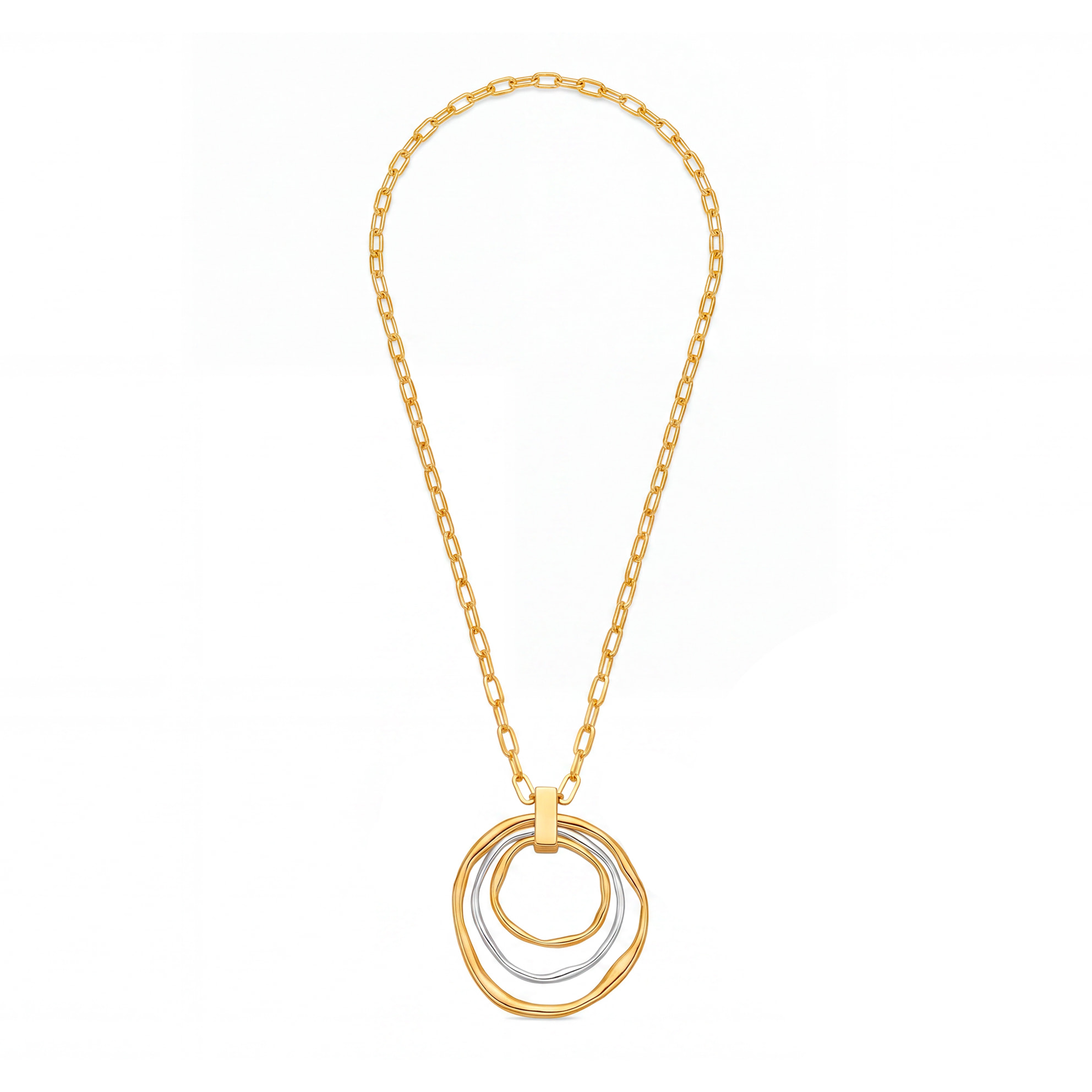 Collar Utna acabado plata y oro 18k