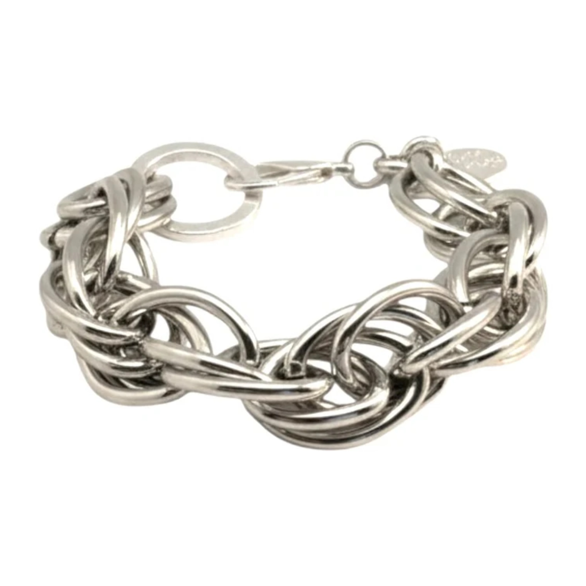 Pusera triple eslabón plata