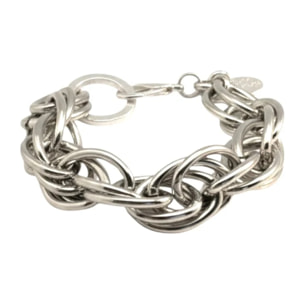 Pusera triple eslabón plata