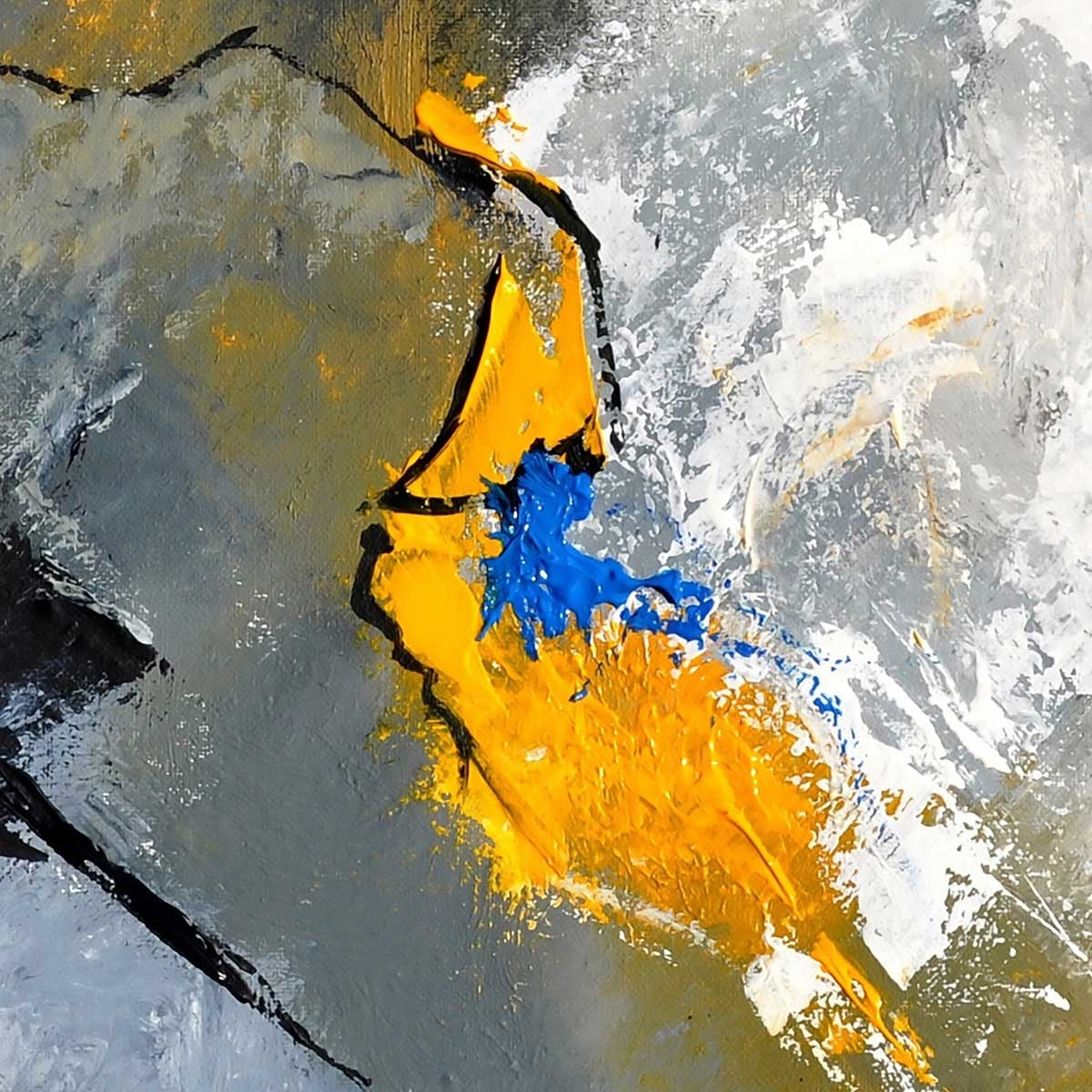 Tableau art abstrait nuances de gris Tableau alu Dibond