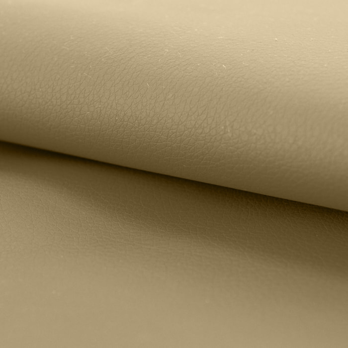 Tissu uni en simili cuir élégant - Sable