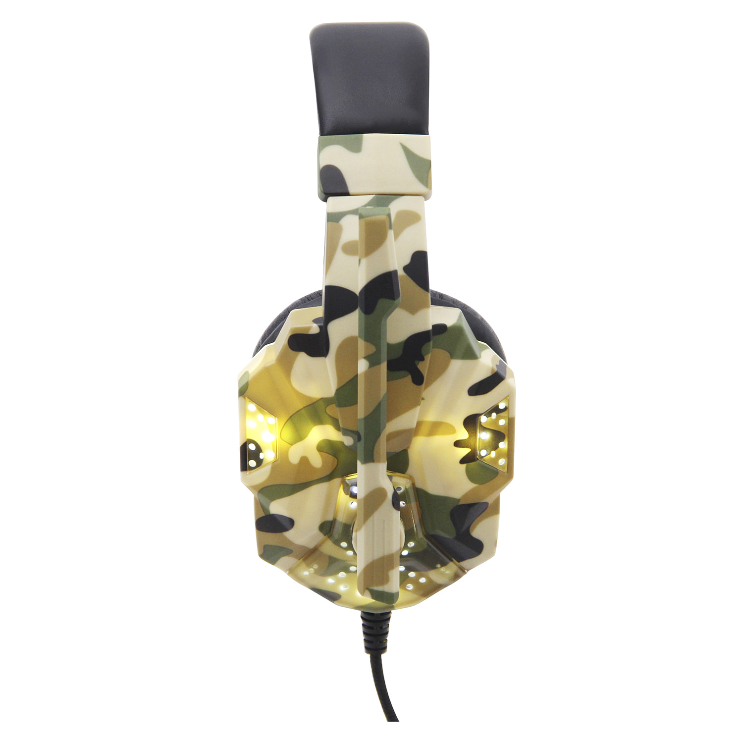 SY830MV cuffia con luci led. Cuffie da gioco con connessione micro, minijack per PC, laptop, PS4, Xbox One, cellulare, tablet. Controllo del volume