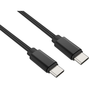 Câble USB C ADEQWAT vers USB-C noir 2m