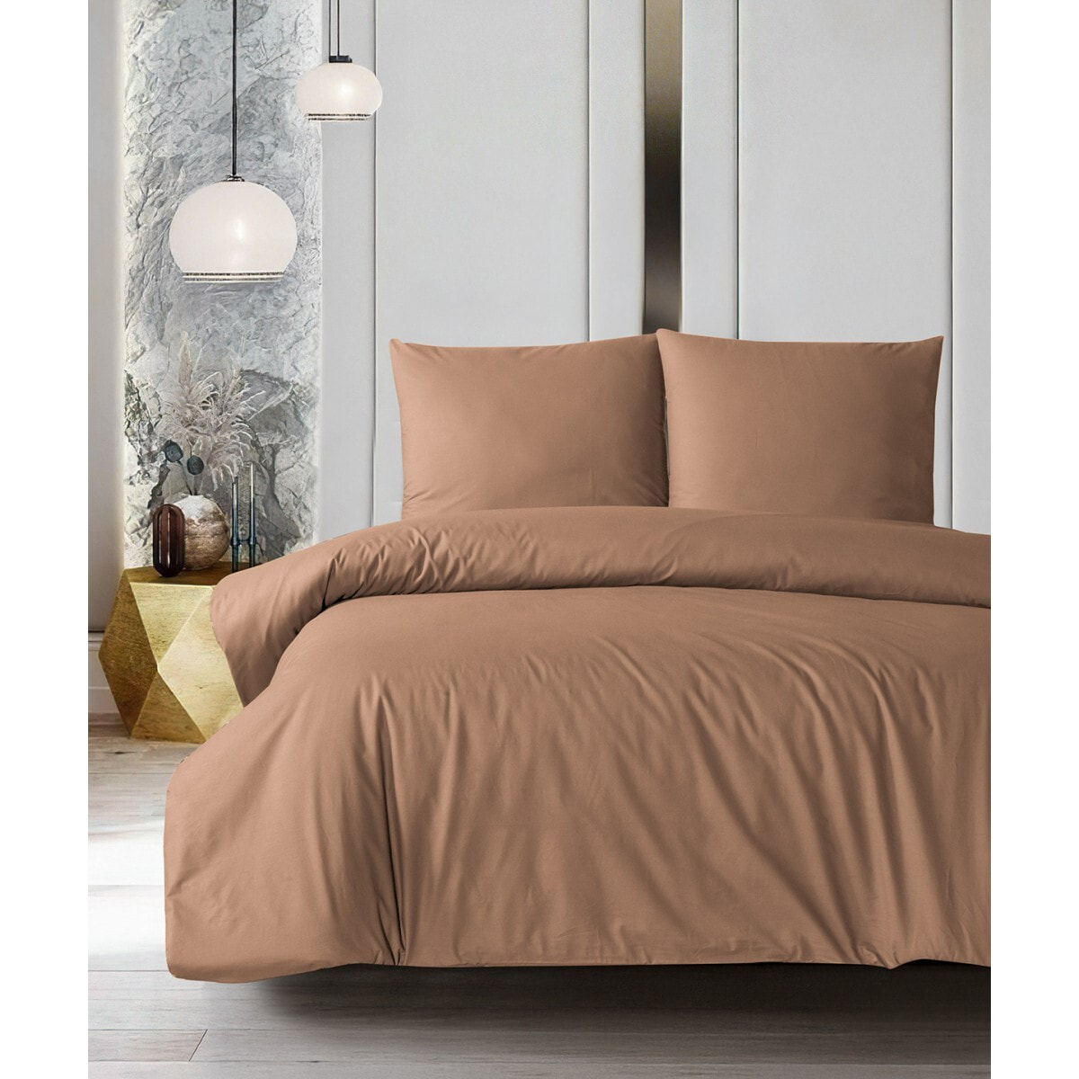 Parure housse de couette et taie(s) oreiller 100% Coton