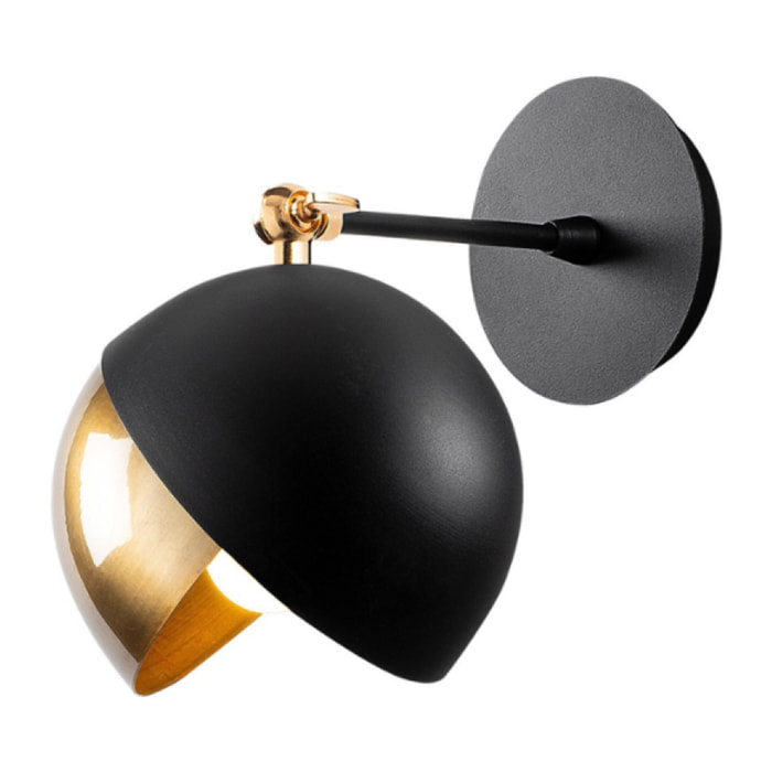 Applique murale noire et or en métal TOLUCA