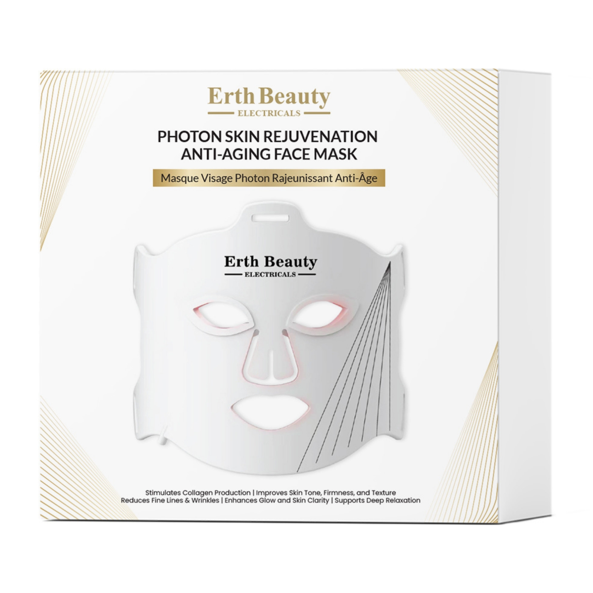 Mascarilla facial LED antienvejecimiento Photon