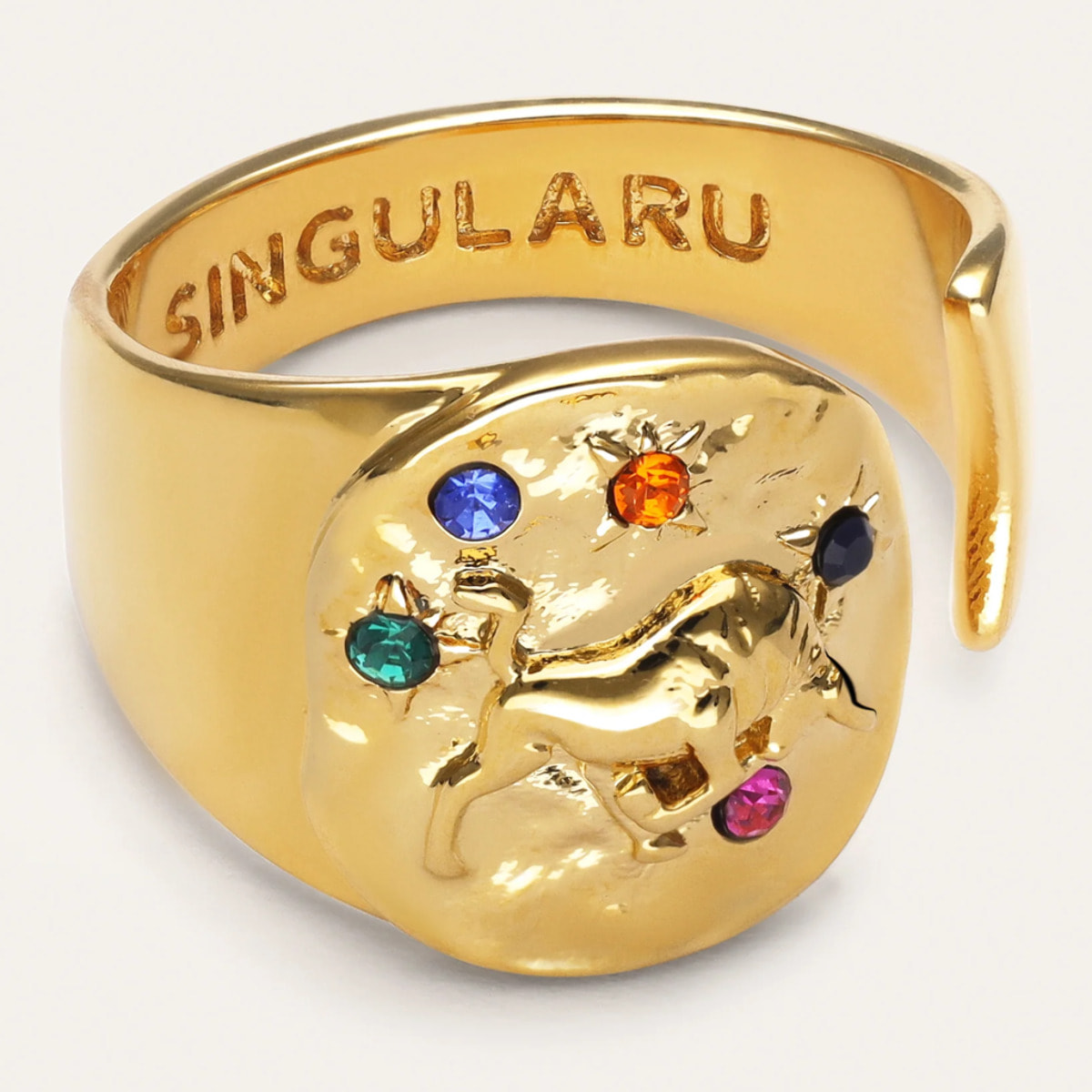 Anello Organic Colors Zodiac Placcato Oro